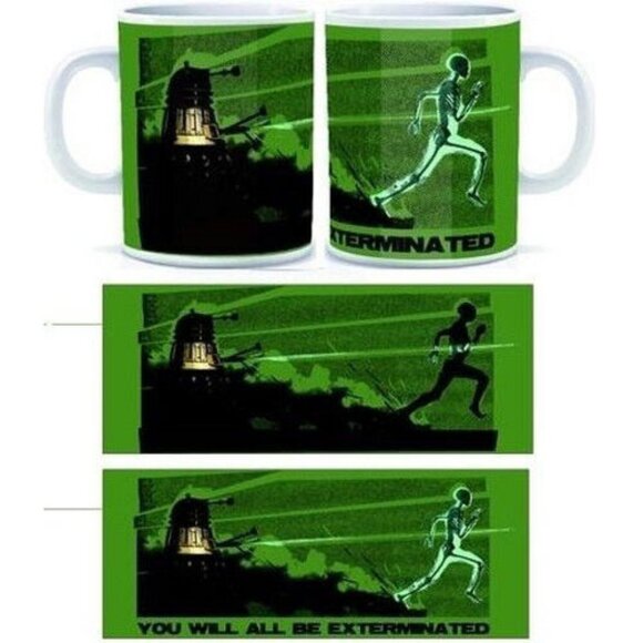 Dr Who Heat Sensitive Coffee Mug Color Changing Dalek Skeleton Doctor BBC NIP - Picture 7 of 12